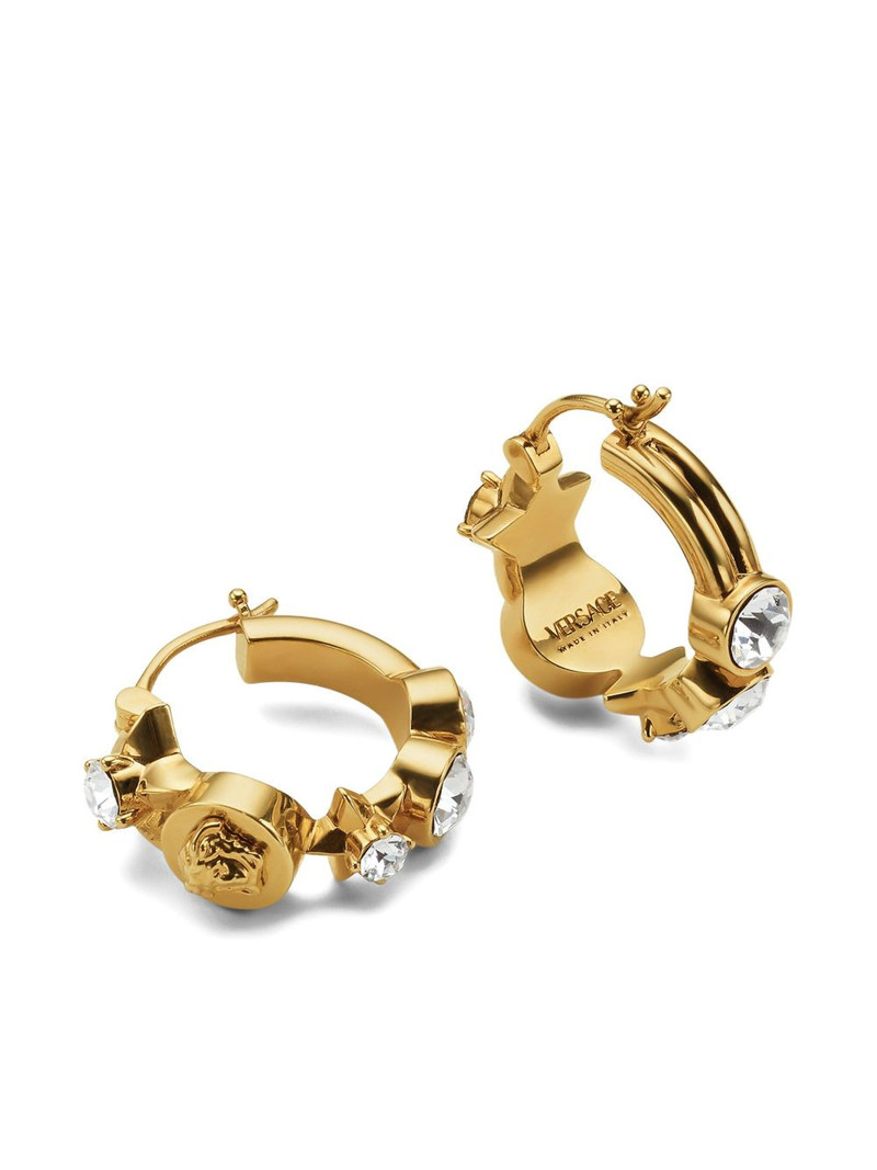 VERSACE medusa-embellishment hoop earrings outlook