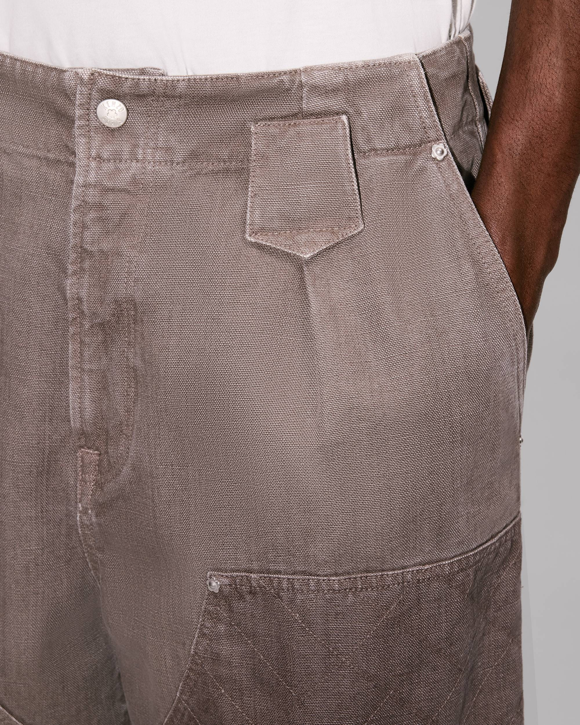 'KENZO Weave' double knee pants in washed cotton - 6