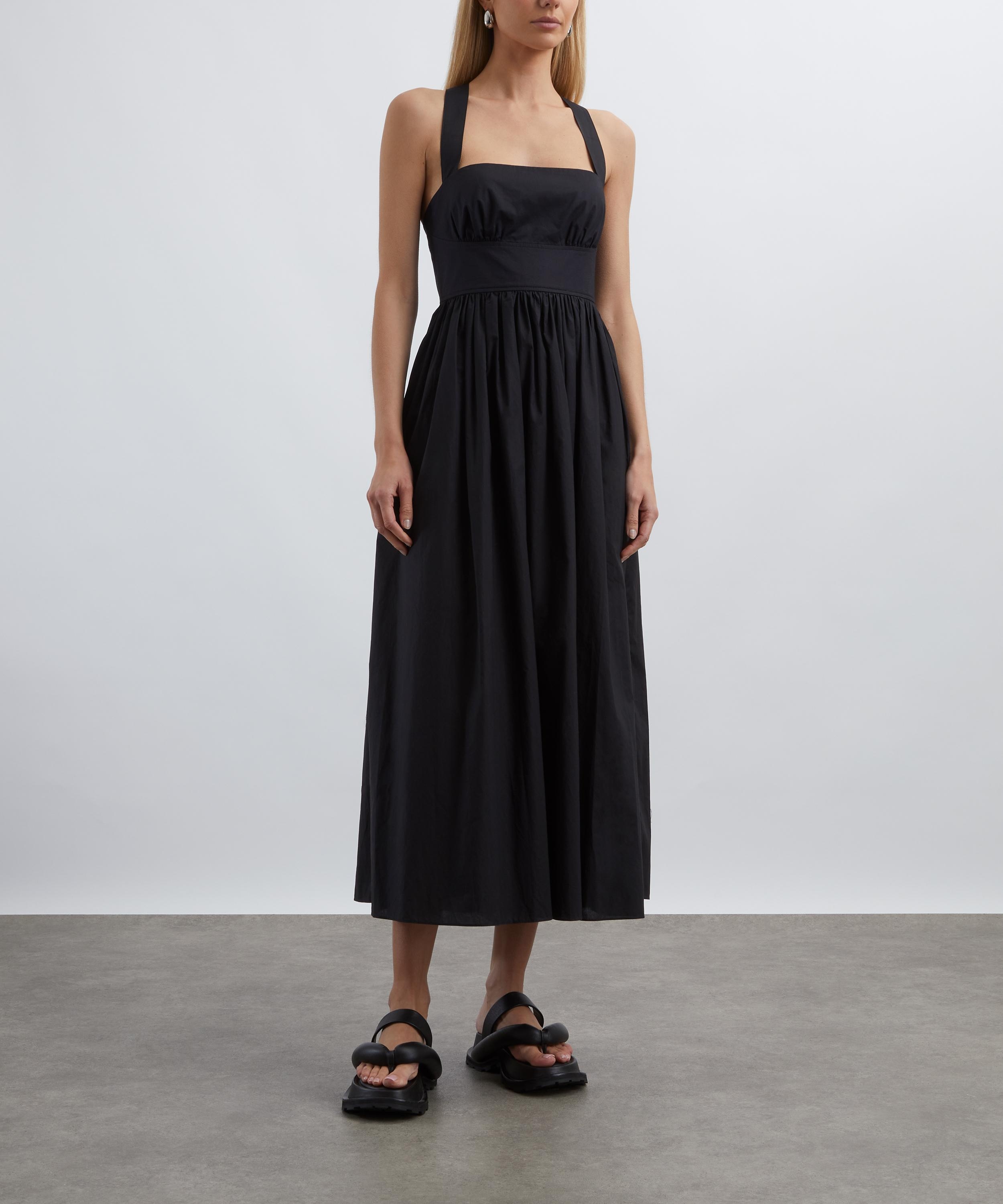 Black Crossback Midi Dress - 3
