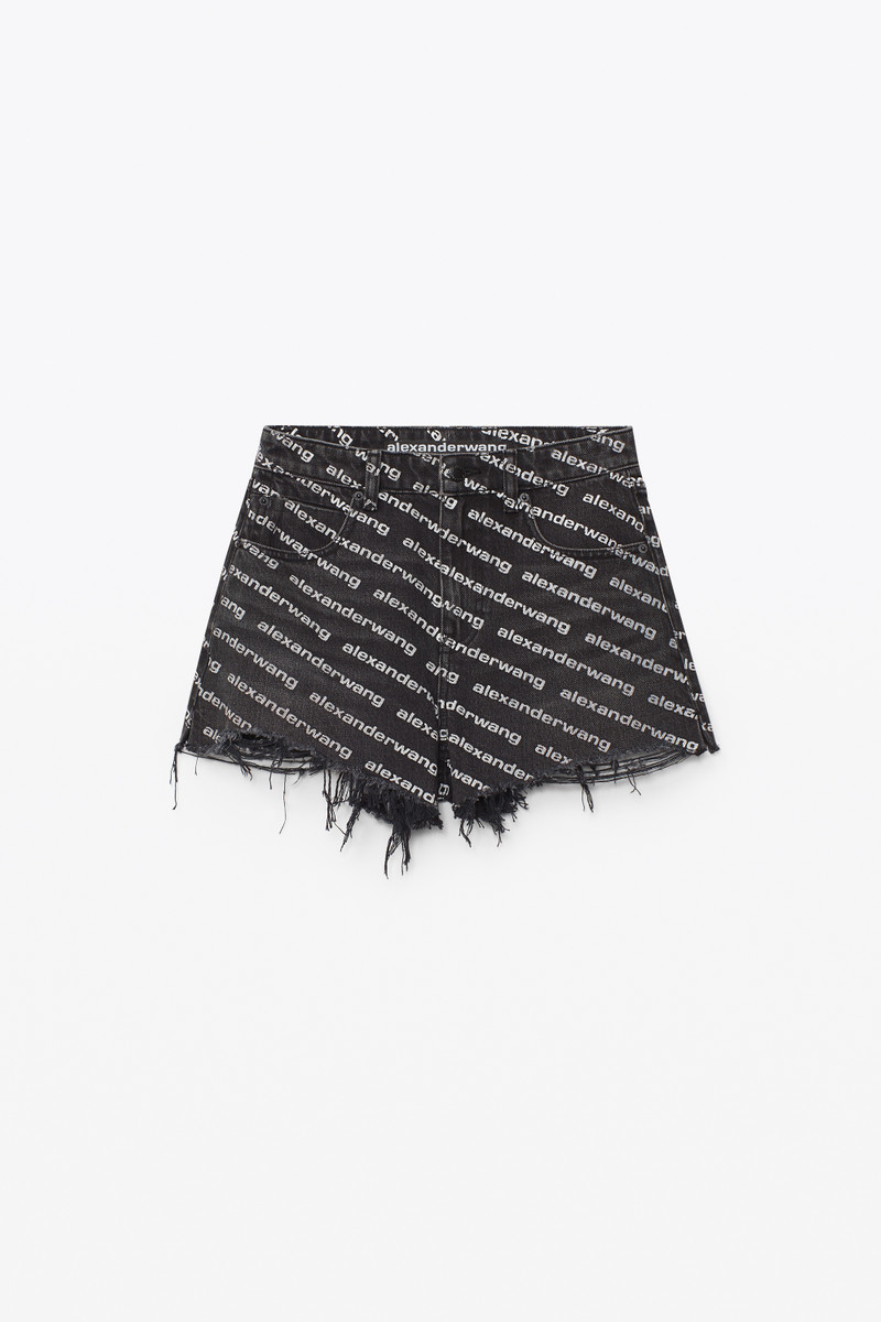 BITE LOGO SHORT IN GREY AGED DENIM 1