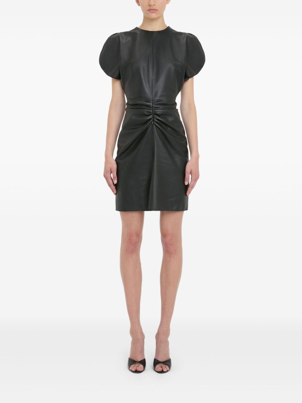 gathered mini dress - 2