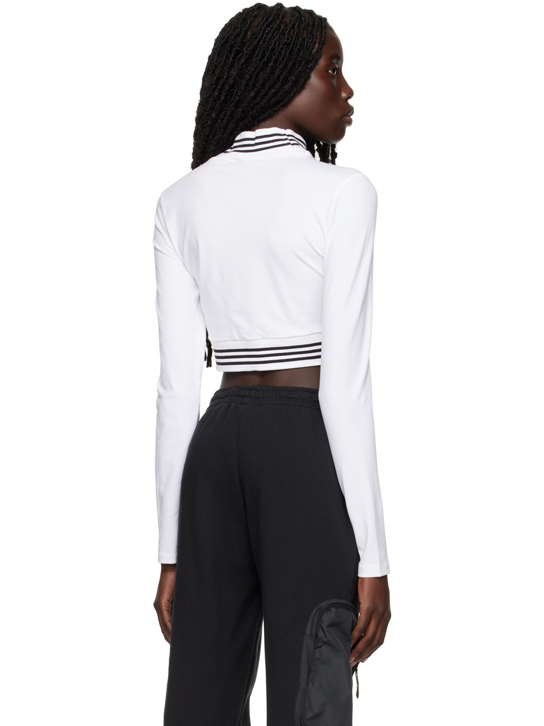 White Cropped Turtleneck - 3