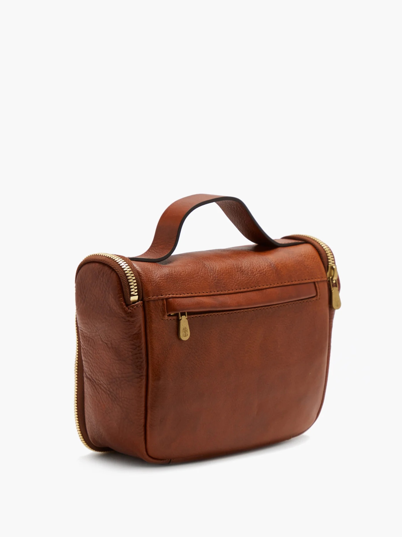 Grained-leather fold-out washbag - 3