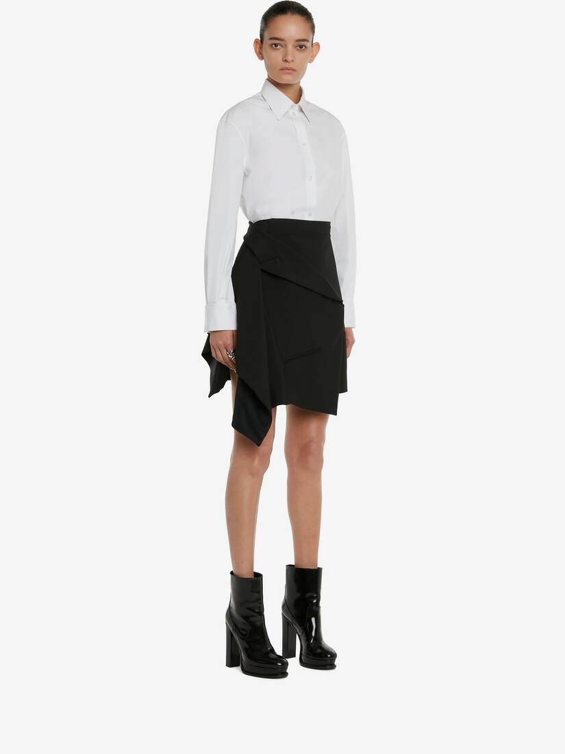 Tailored Mini Skirt in Black