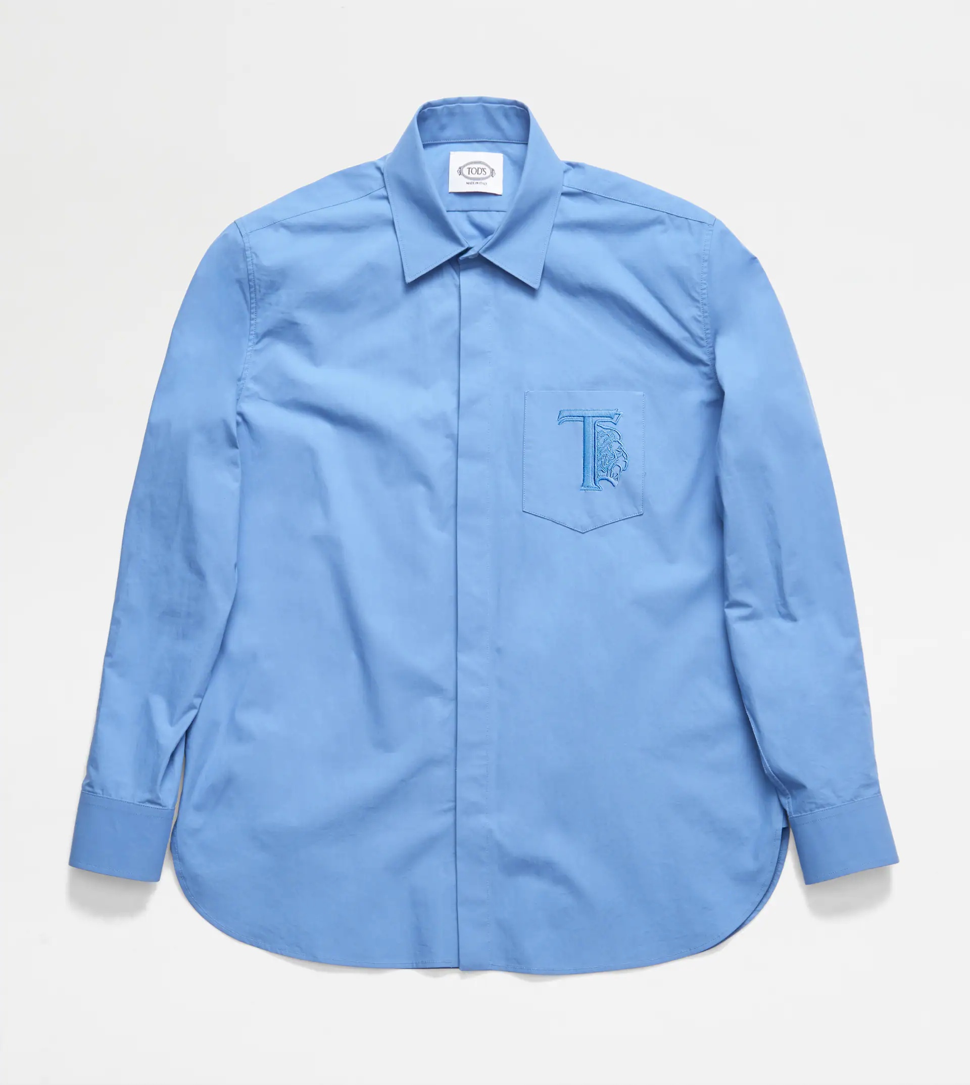SHIRT IN COTTON - BLUE - 1