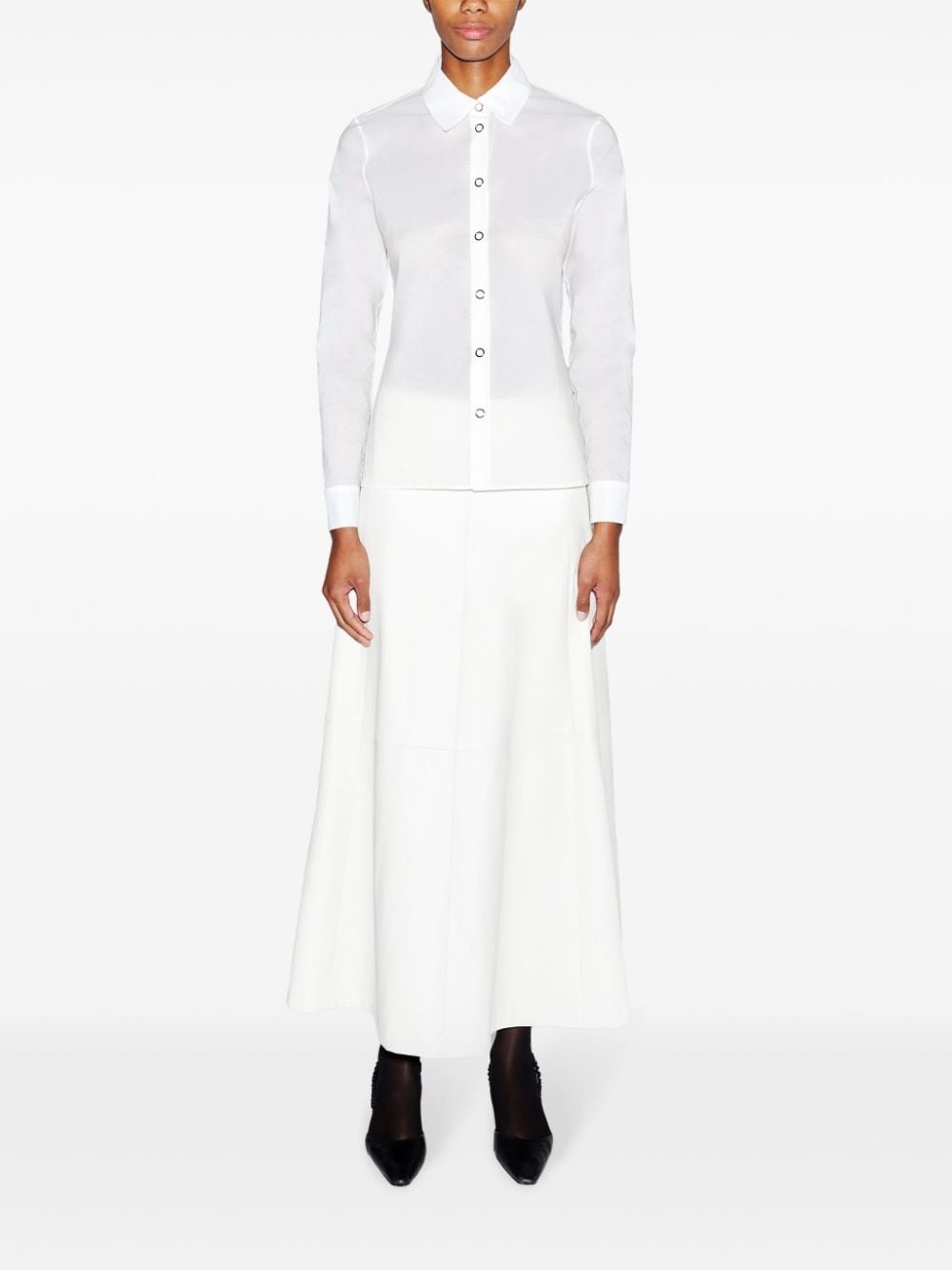 organza press-stud shirt - 3