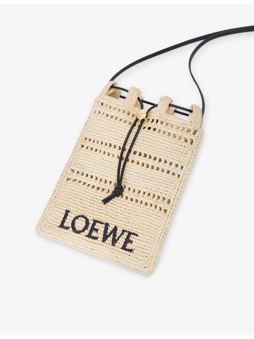 Loewe x Paula's Ibiza Drawstring Pocket Raffia Cross-Body Bag - 5