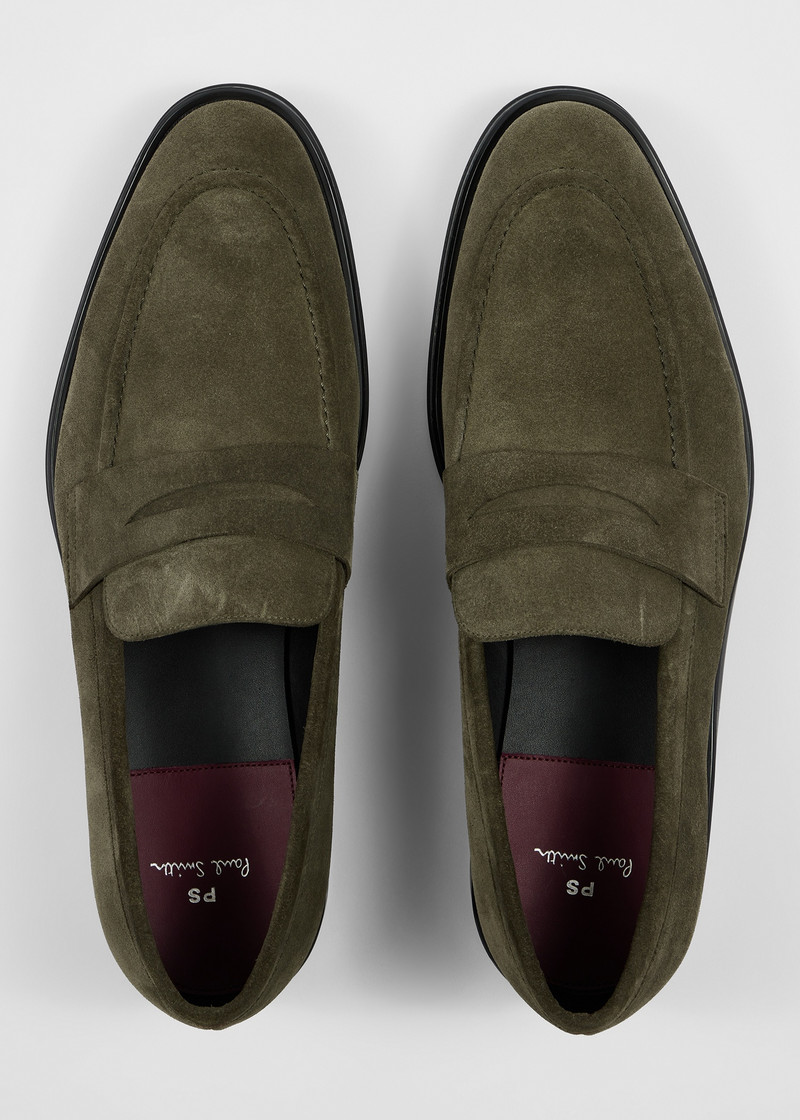 Khaki Suede 'Pierce' Loafers 3