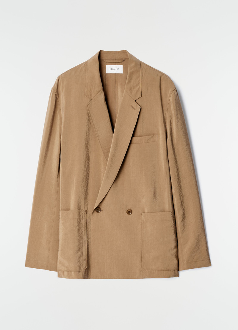 LIGHT DOUBLE-BREASTED JACKET IN DRY SILK 1