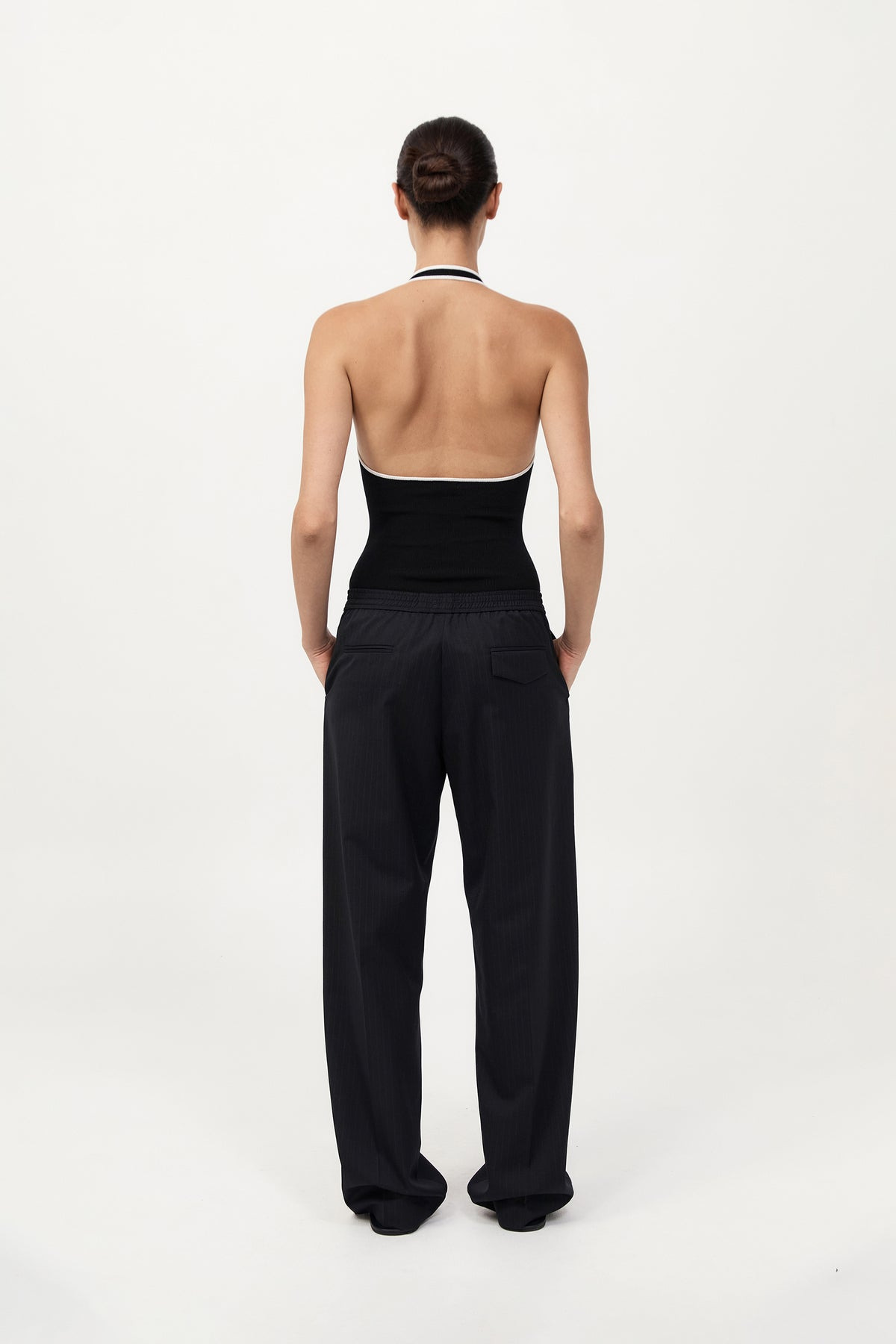 Fine Line Halter Top - Black - 6