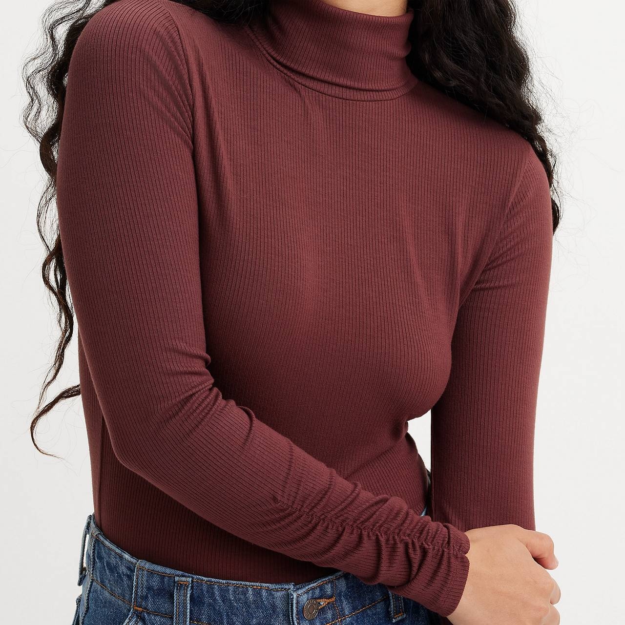 RUCHED TURTLENECK TOP - 5