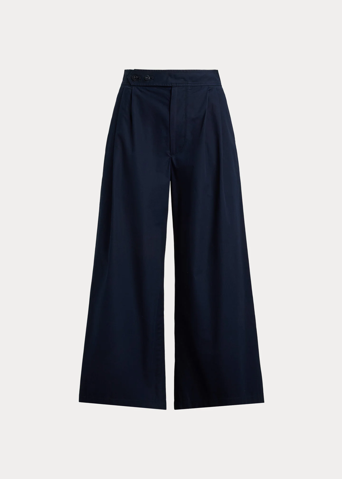 Cotton Relaxed Wide-Leg Crop Pant - 1