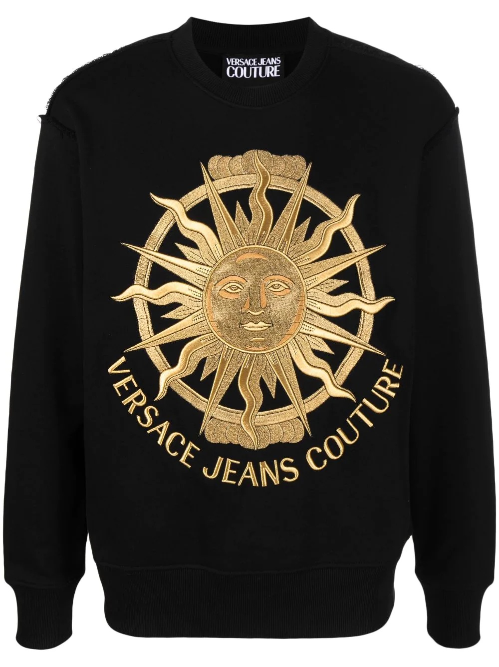 Medusa embroidery crew-neck sweatshirt - 1