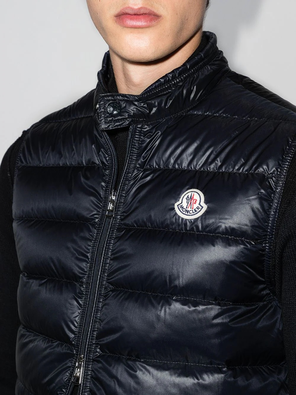 logo-patch puffer gilet - 4