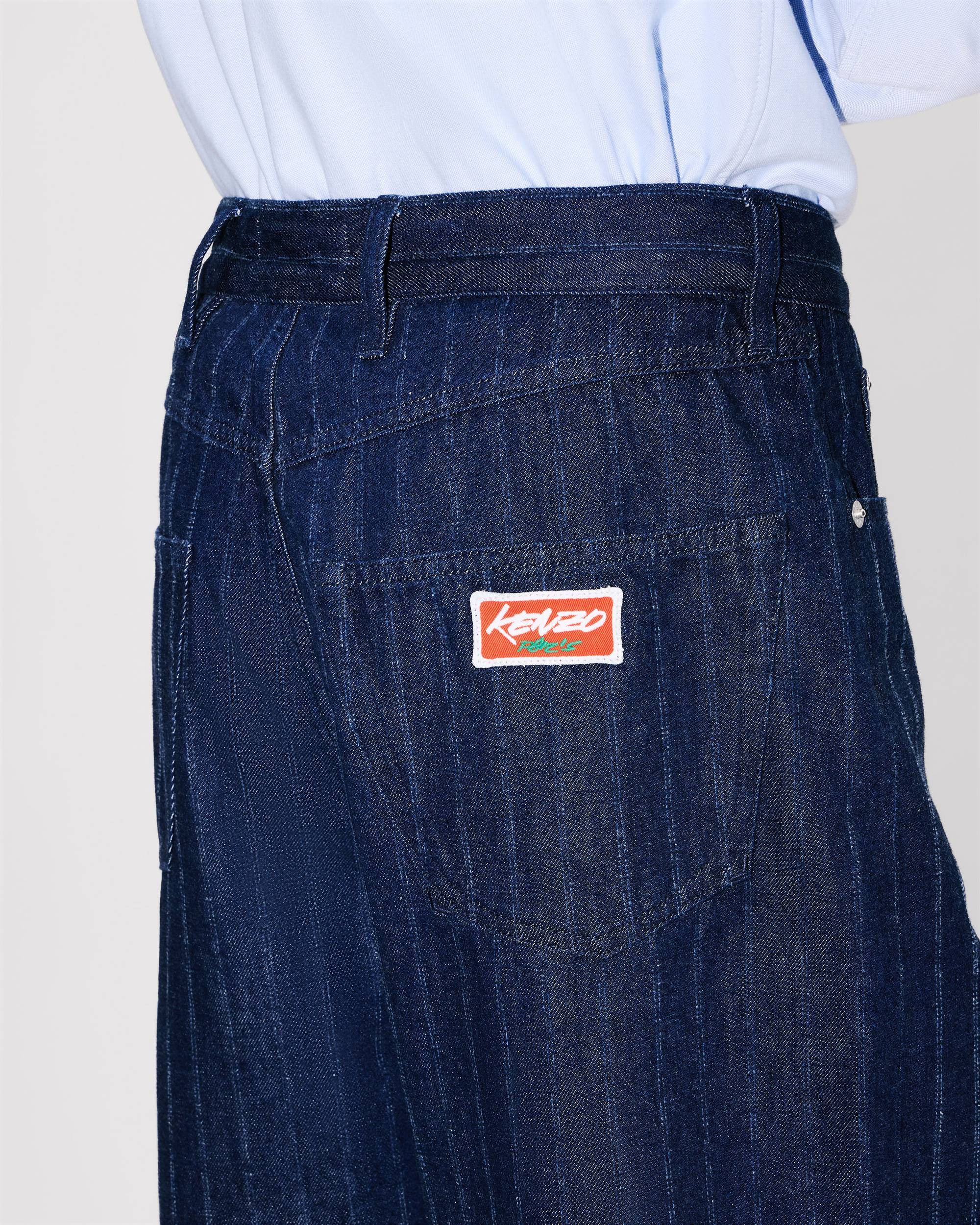 'Kenzo x Futura 2000' turn up wide fit jeans in Japanese denim - 10
