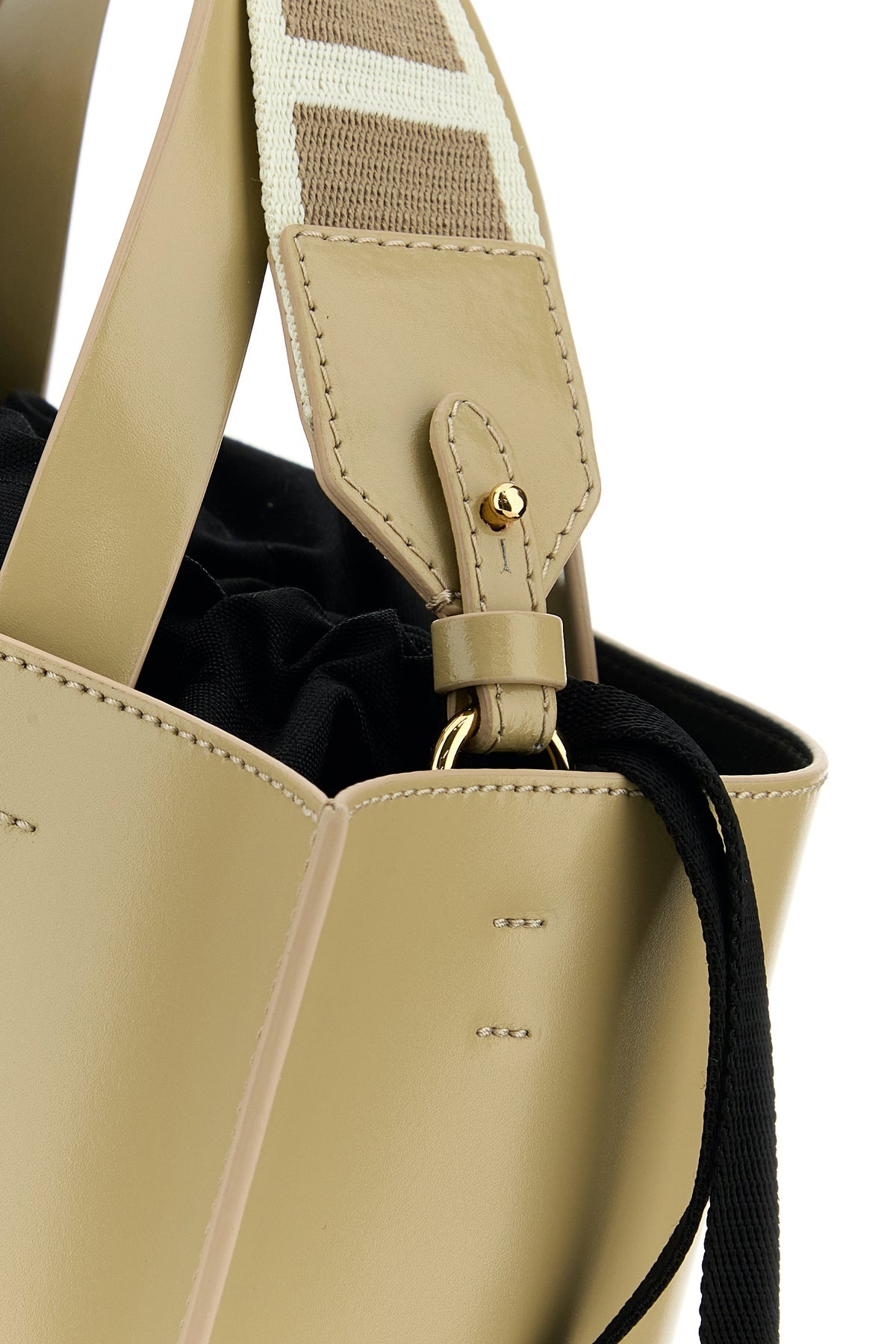 Khaki leather small Museo handbag - 4