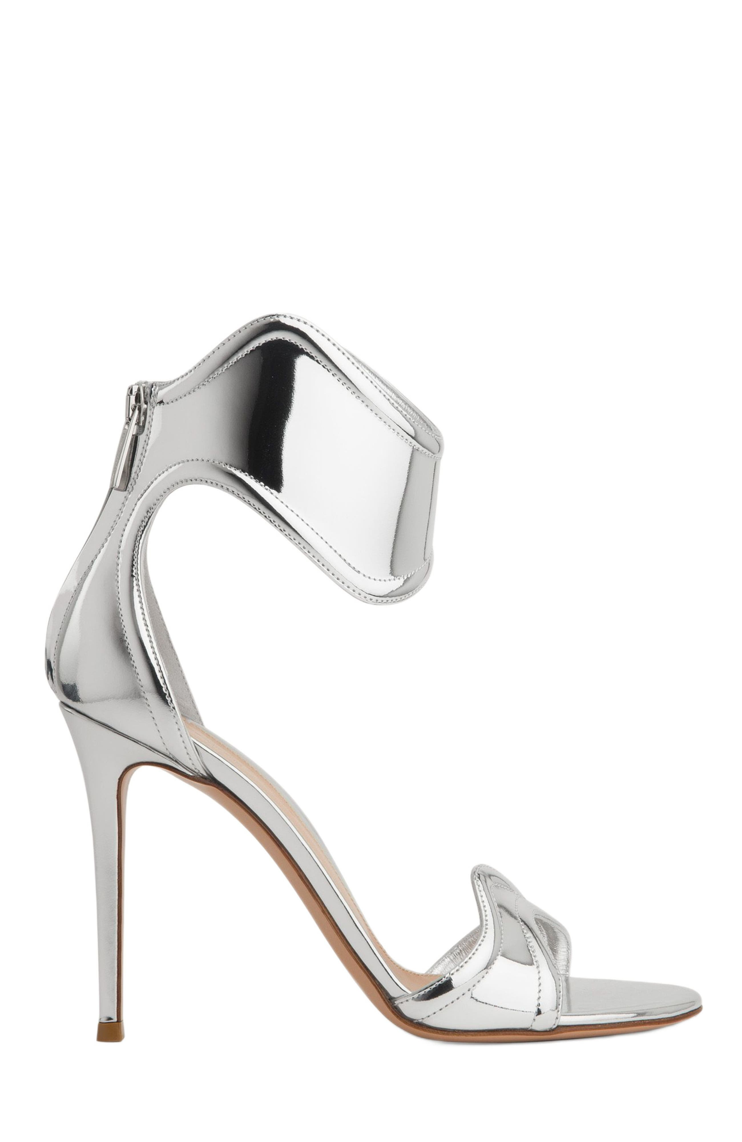 Gianvito Rossi Lucrezia Sandals in Silver at Nordstrom - 1