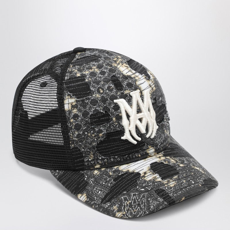 Amiri Black Bandana Trucker Hat Men - 2