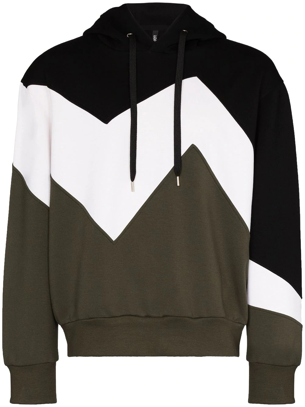 Modernist Large Bolt print hoodie - 1