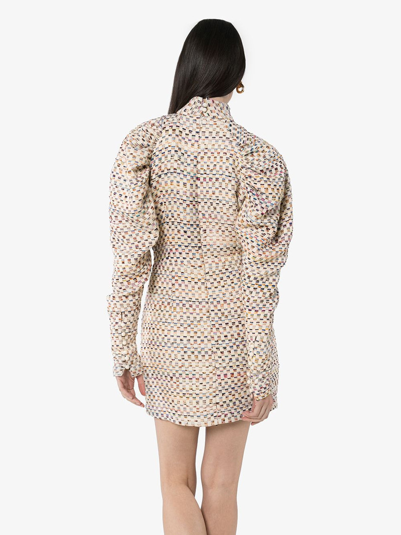 Kim pouf-sleeve mini dress 4