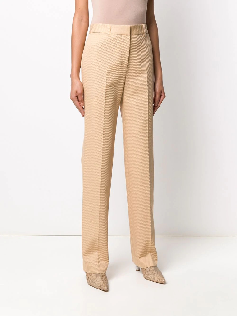 high-waisted tailored trousers - 3