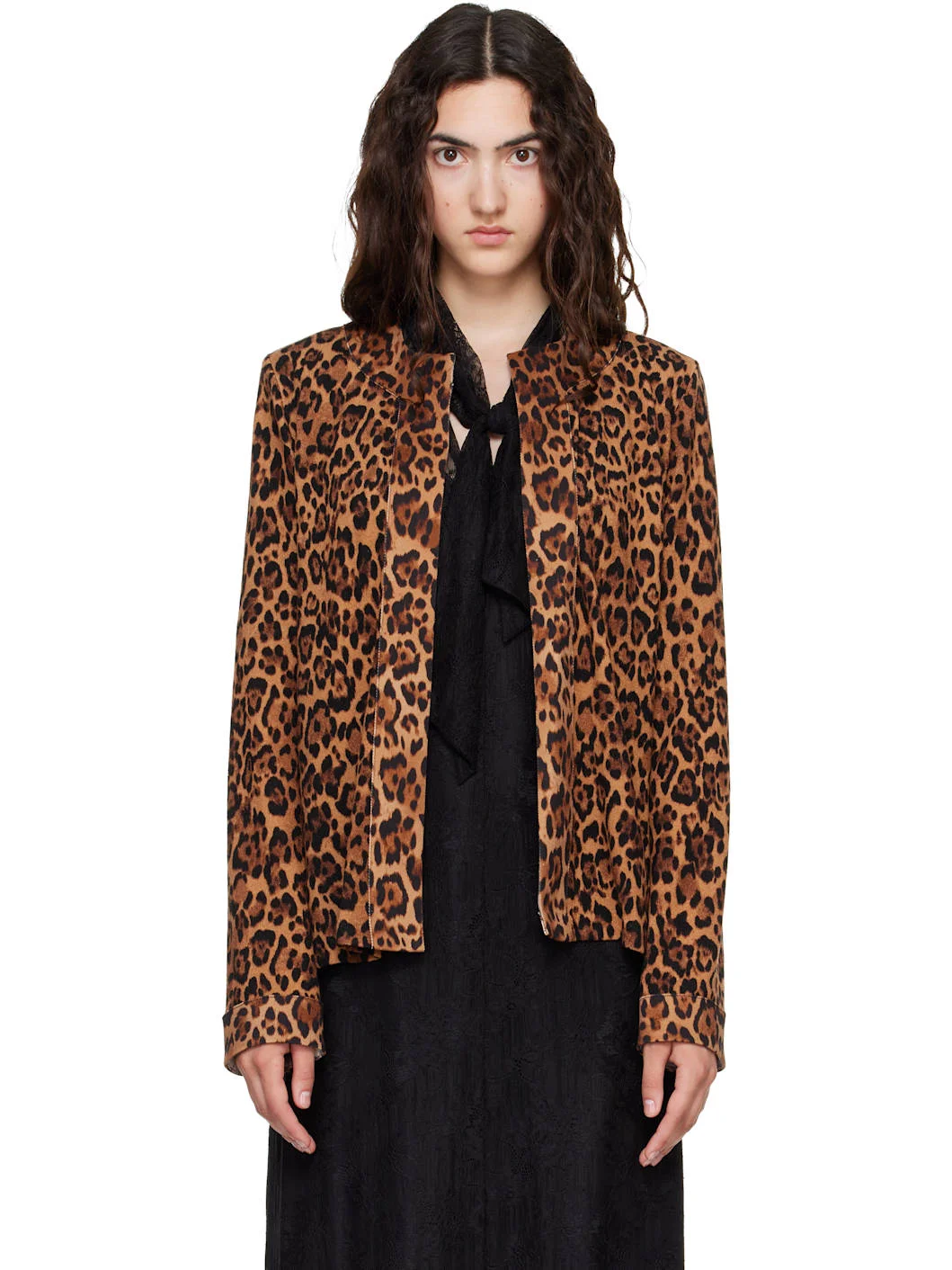 Tan Leopard Cardigan - 1