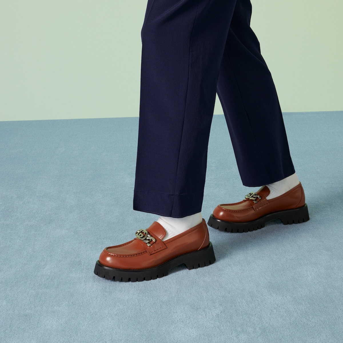 Men's loafer with Interlocking G - 3