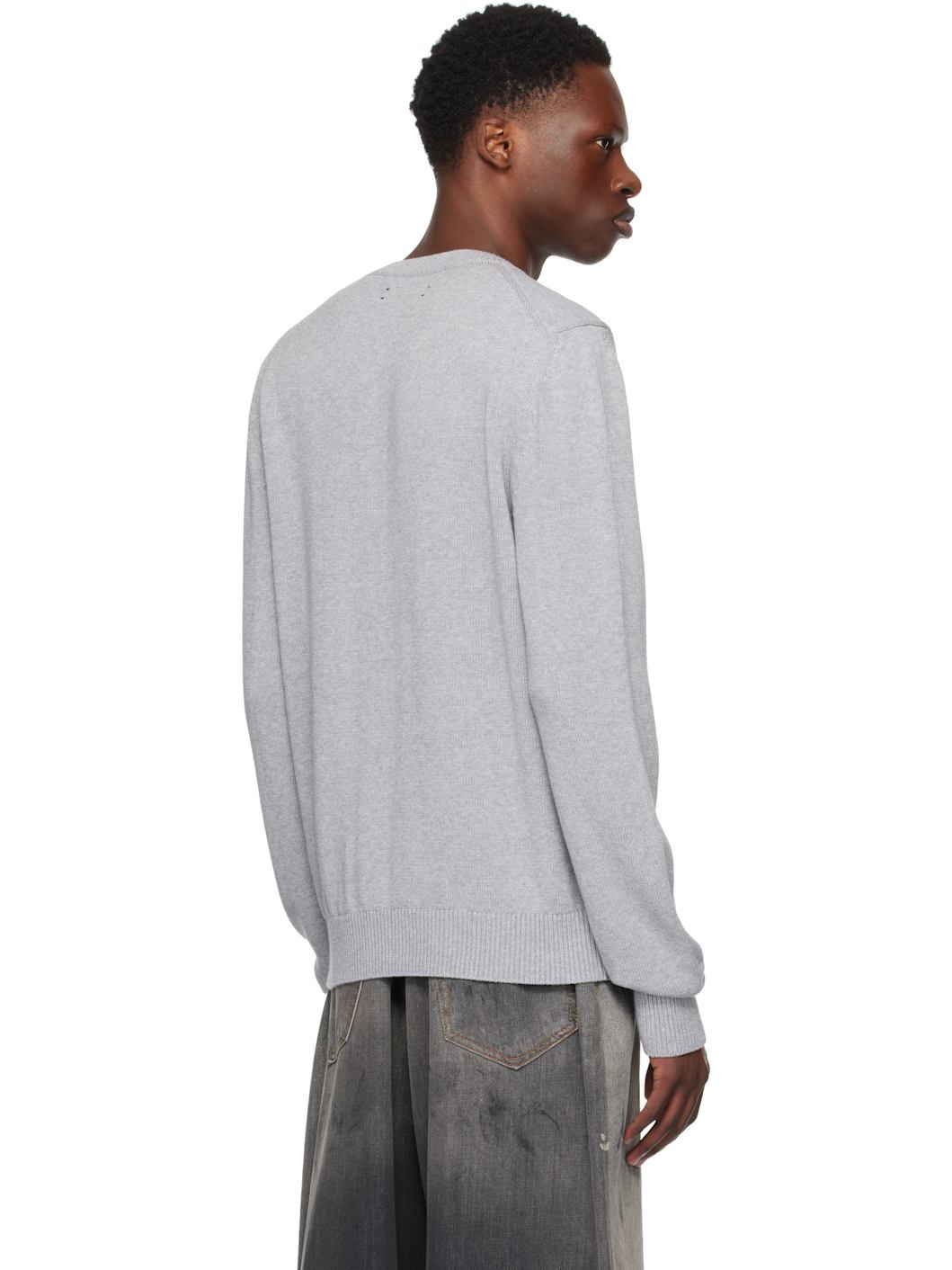Gray 'AMIRI Arts District' Crew Sweater - 3