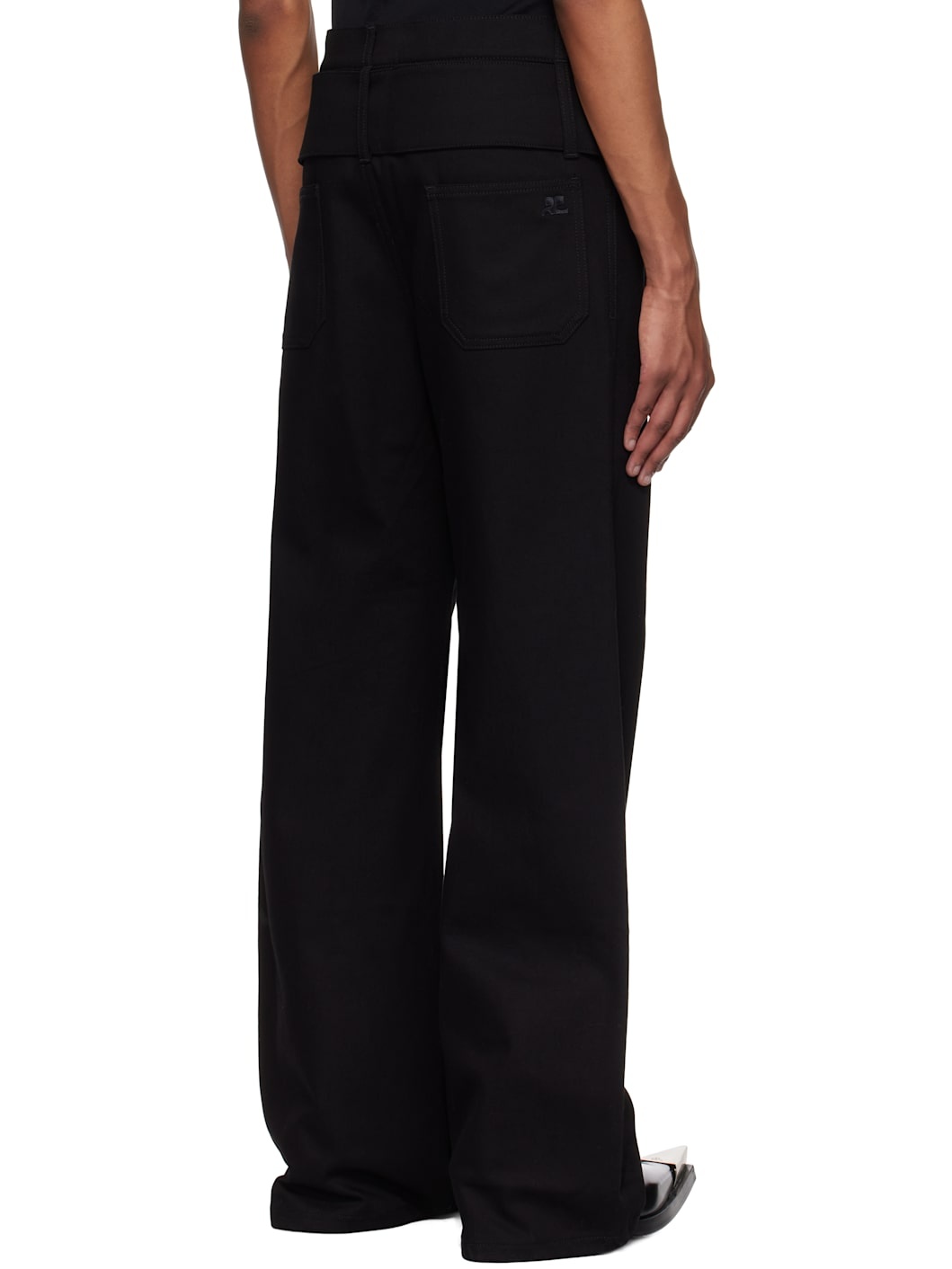 Black Double Belt Jeans - 3