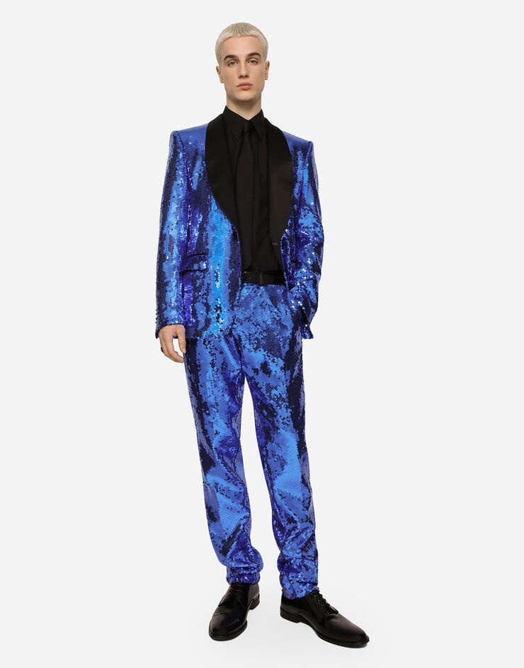Sequined single-breasted Sicilia-fit tuxedo suit - 7