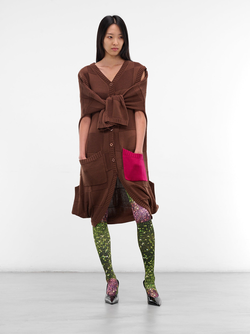 zomer Square Knit Cardigan Dress outlook