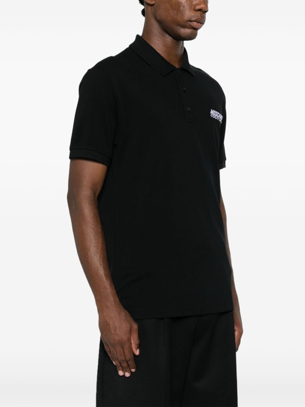 logo-embroidered polo shirt - 3