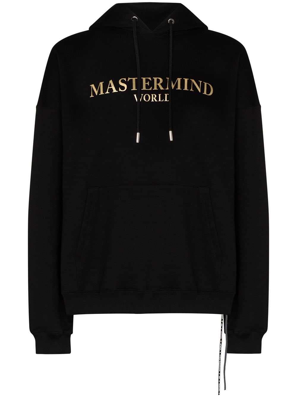 metallic-logo hoodie - 1