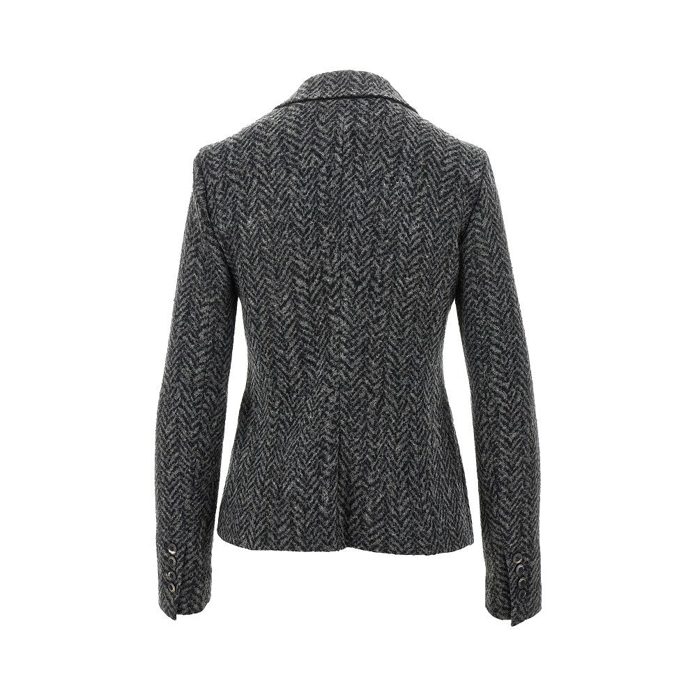 CHEVRON WOOL-BLEND SINGLE-BREASTED JACKET - 3