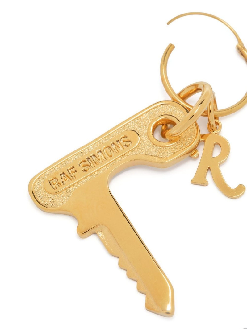 Raf Simons key charm hoop earring outlook
