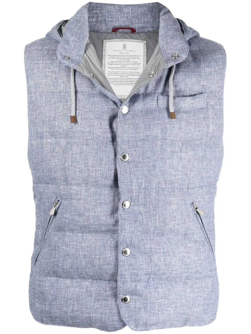 padded hooded gilet - 1