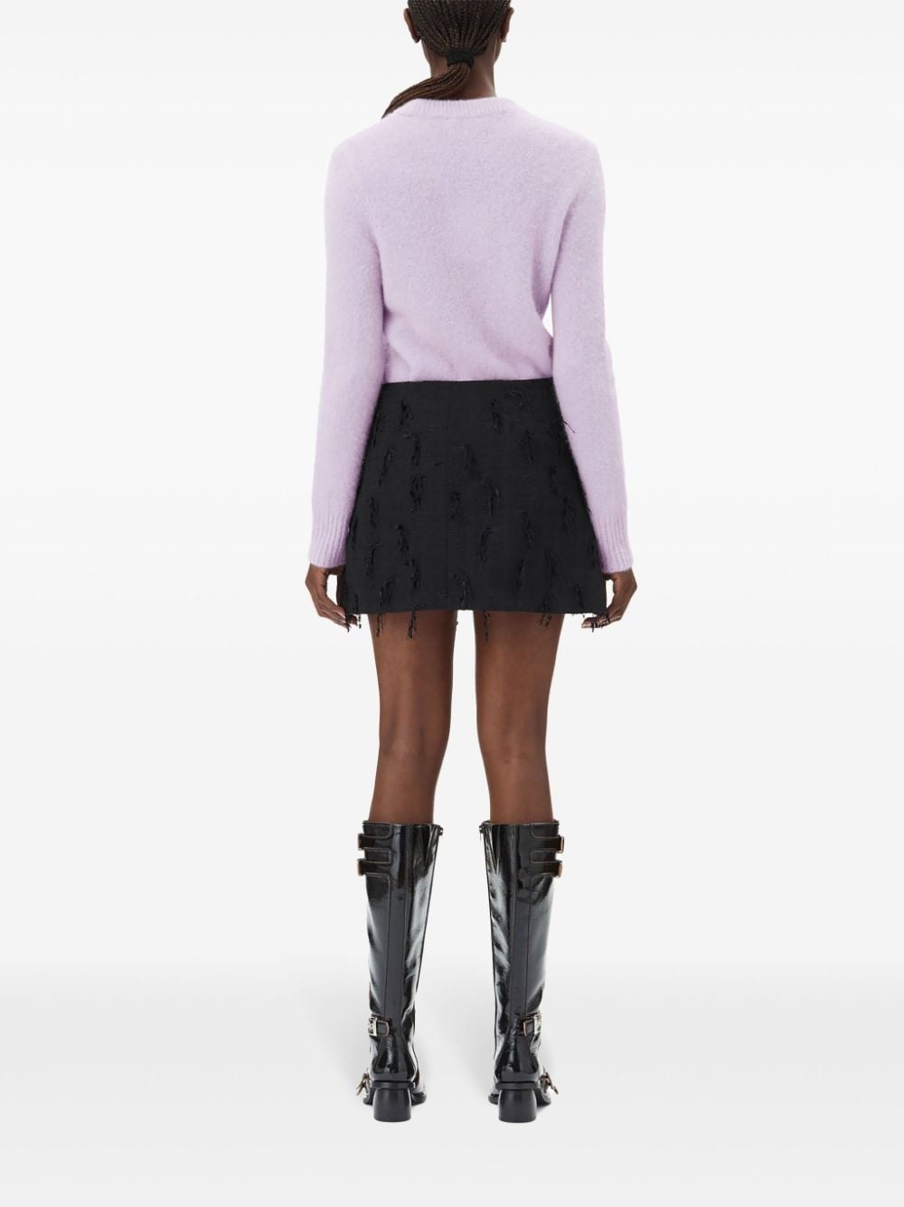 brushed long sleeve jumper - 4