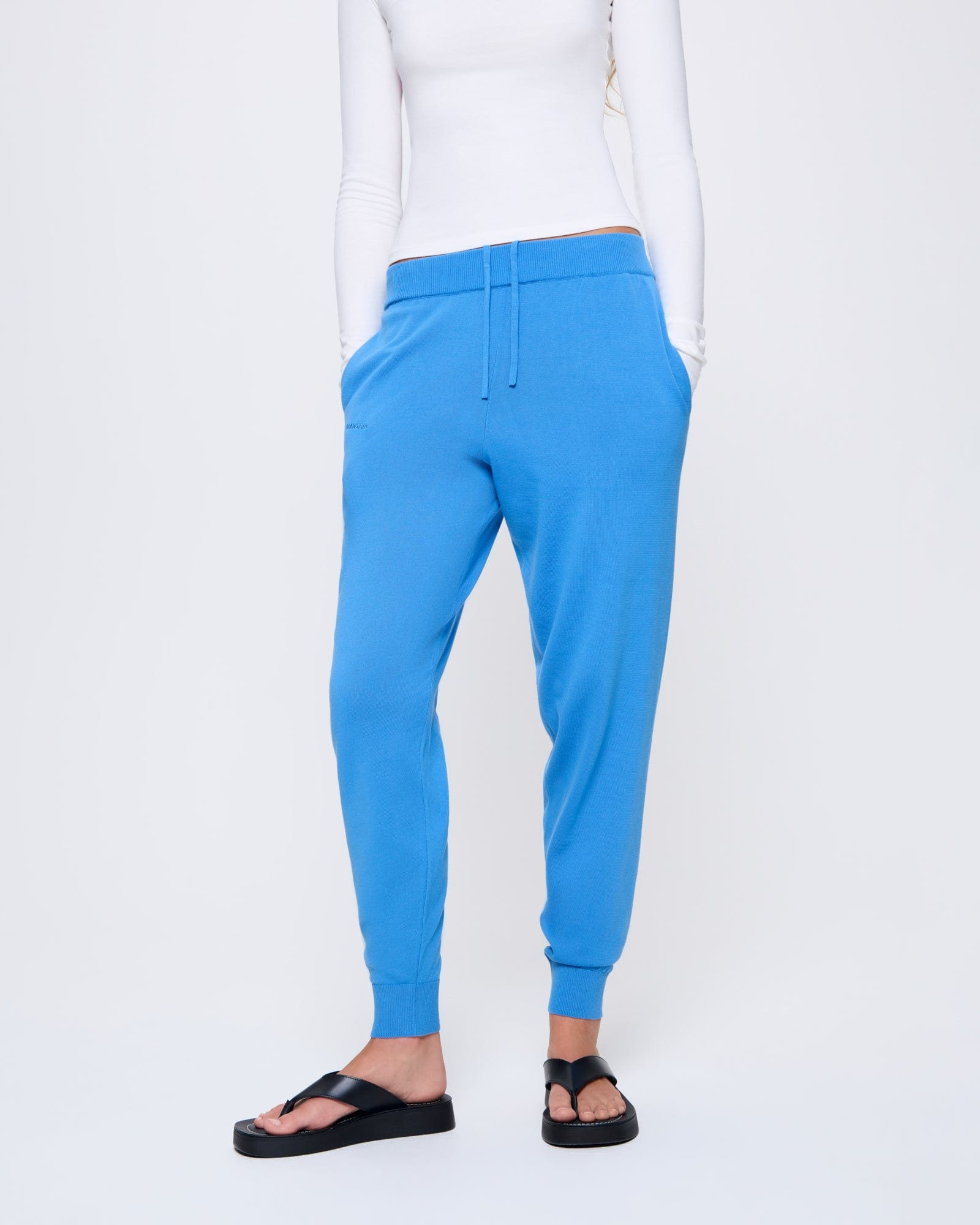 Womens DNA Knitted Track Pants - Geyser Blue - 3