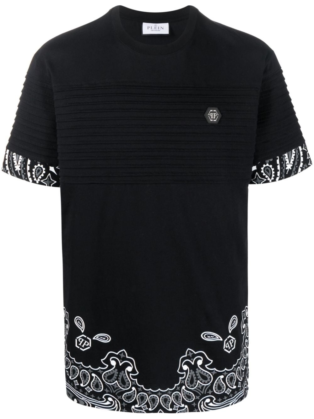 bandana-print ribbed T-shirt - 1