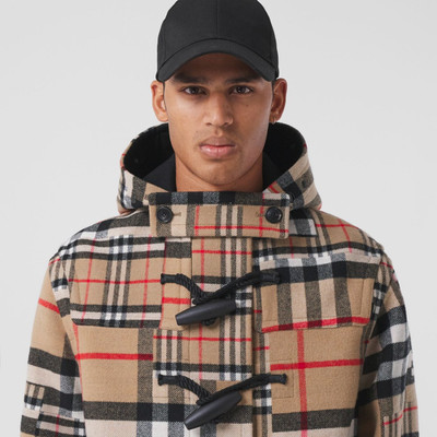 Burberry Check Wool Cashmere Oversized Hooded Duffle Coat outlook