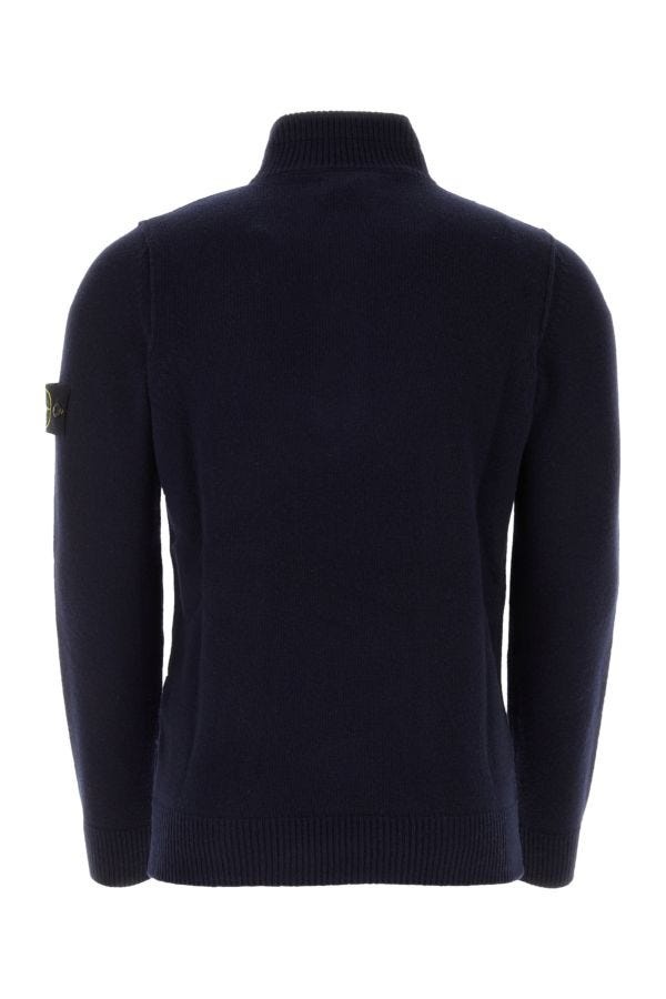 Stone Island Man Midnight Blue Wool Blend Sweater - 2