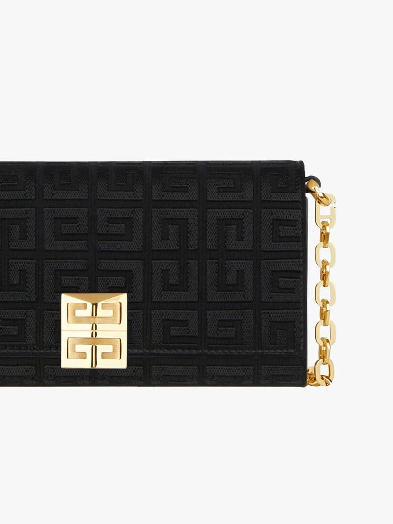 Givenchy 4G WALLET IN 4G EMBROIDERED CANVAS WITH CHAIN outlook