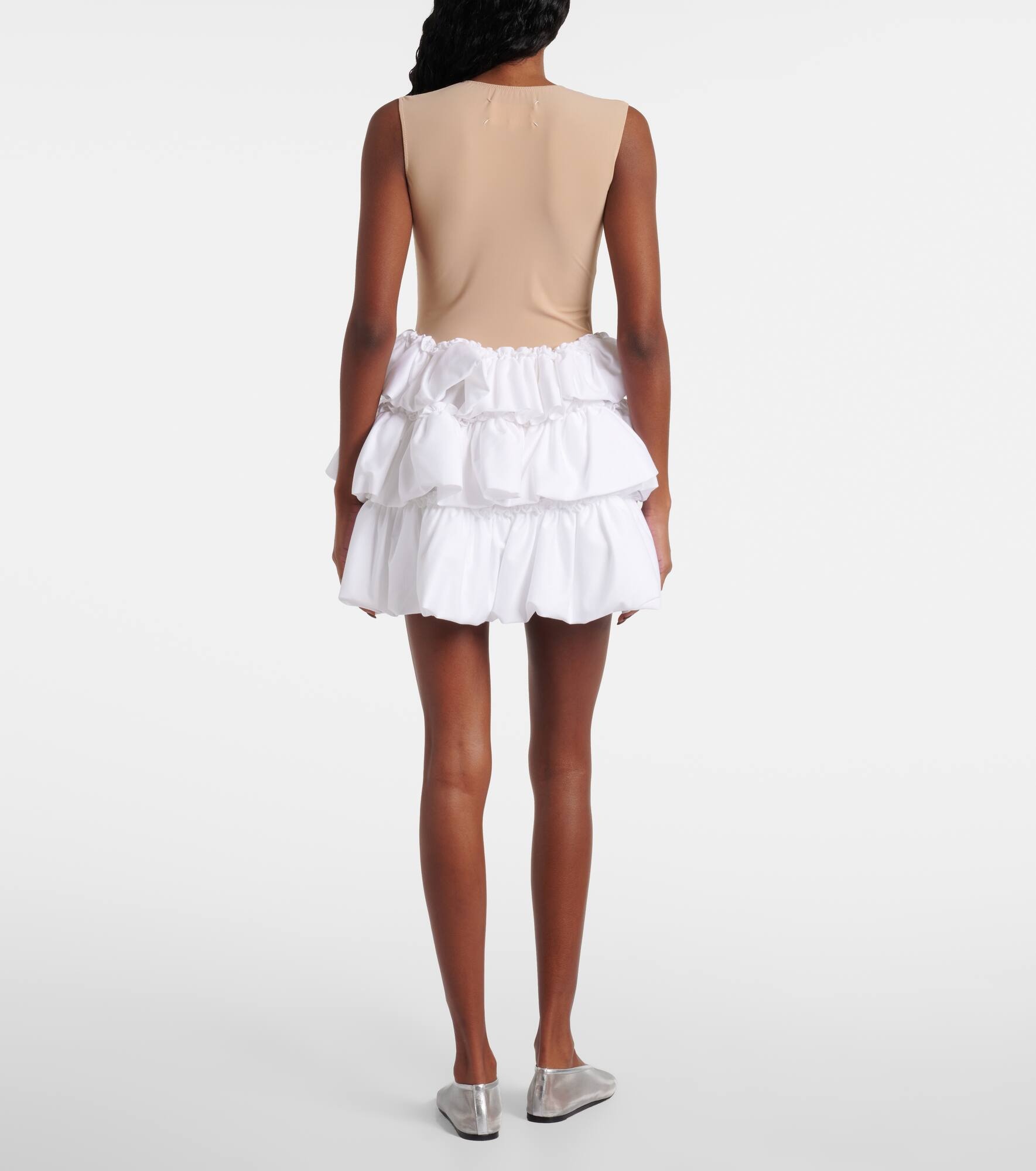 Tiered cotton miniskirt - 3