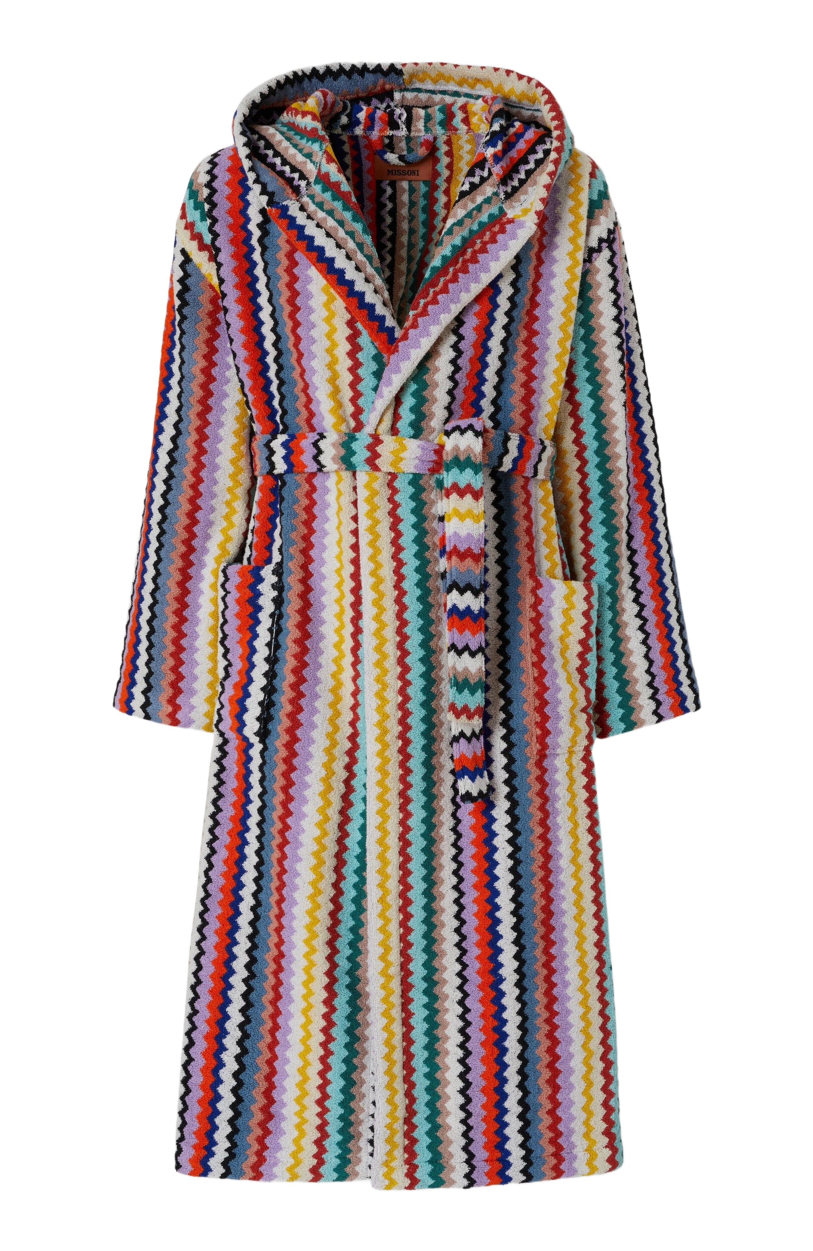 Missoni Home Riverbero Bathrobe In Cotton Terry With Zigzag Pattern in Multicoloured at Nordstrom - 2