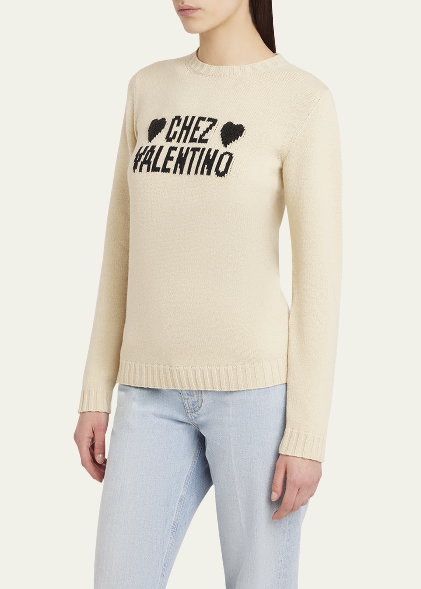 Chez Valentino Beaded Wool Sweater - 4