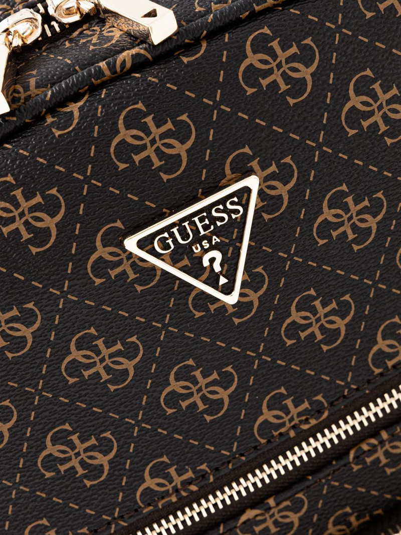 monogram-pattern zip-pocket backpack 5