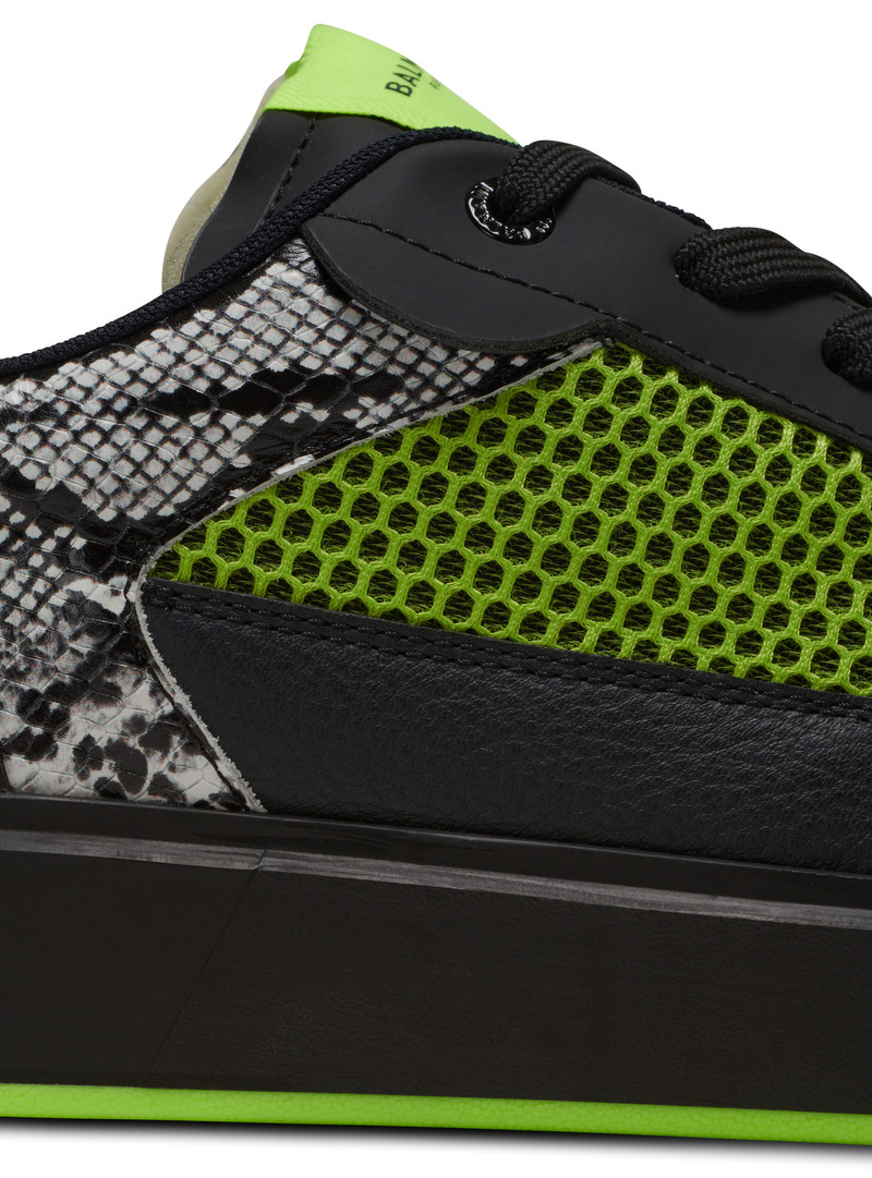 B-Court Flip snakeskin-effect leather and mesh trainers 7