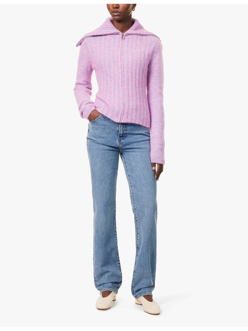 FRAME The Ruler high-rise straight-leg stretch-denim jeans outlook