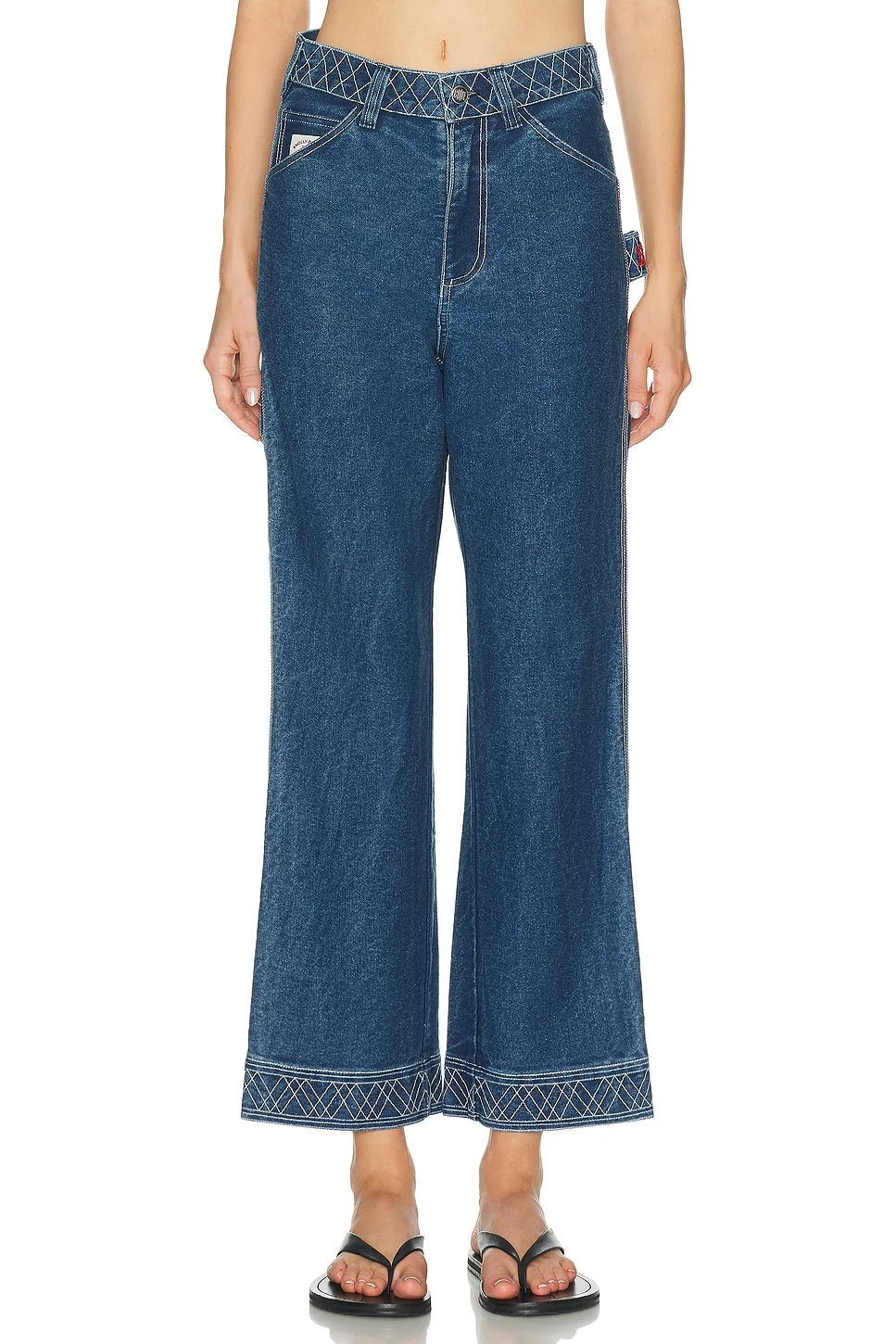 Embroidered Knolly Brook Straight Leg - 1