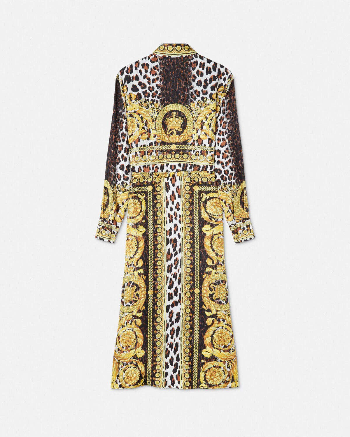 Wild Barocco Silk Midi Shirt Dress - 3